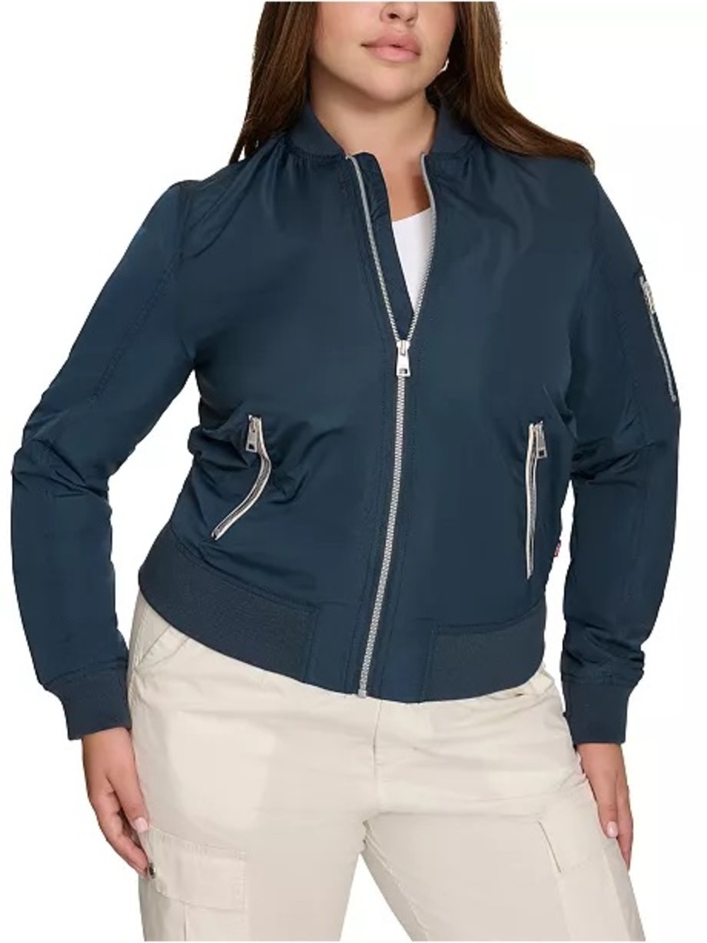 Levi’s Melanie Women’s Navy Plus Size Bomber Jacket Size 1X NWT